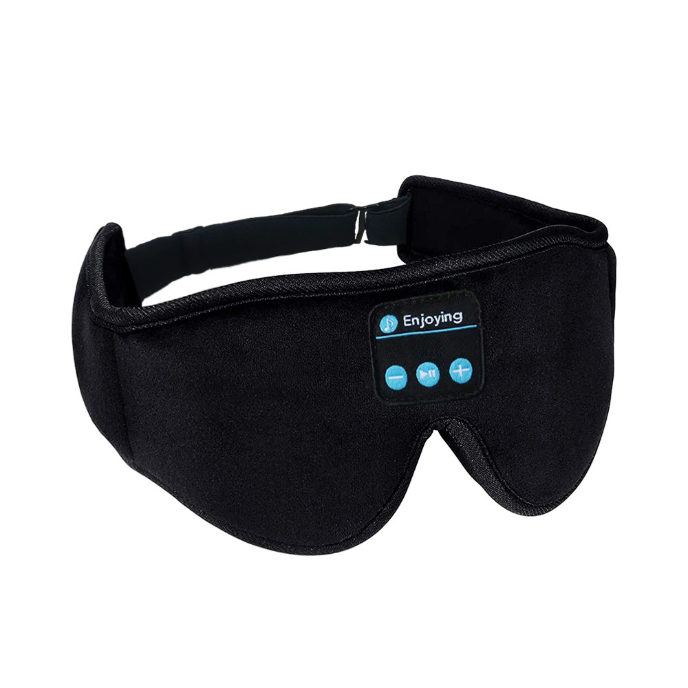 3D Bluetooth Slaapoogmasker Slaapkoptelefoon Zwart