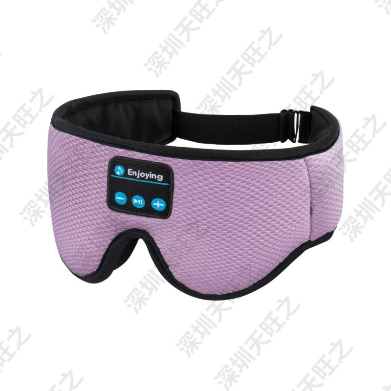 3D Bluetooth Slaapoogmasker Slaapkoptelefoon Paars
