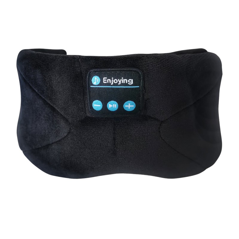 Zwart katoenen textuur Bluetooth oogmasker