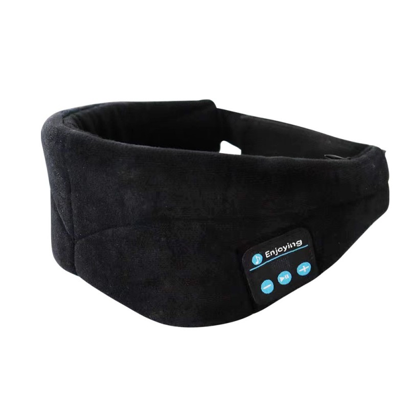 Black Cotton Texture Side Label Bluetooth oogmasker