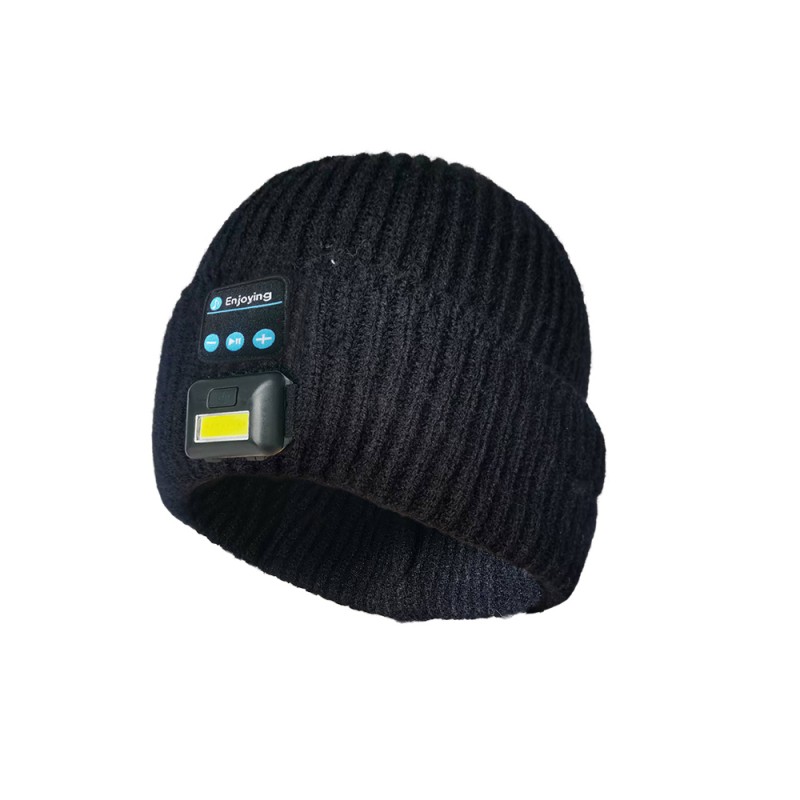 Bluetooth Beanie Hat Koptelefoon Zwart met verlichting