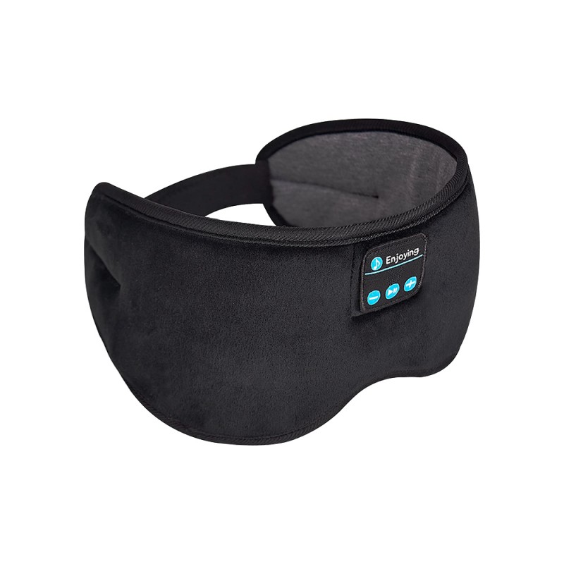 Katoenen zwart gecentreerd Bluetooth-oogmasker