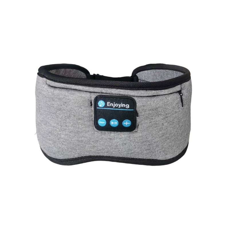 Katoengrijs ritssluiting Bluetooth oogmasker