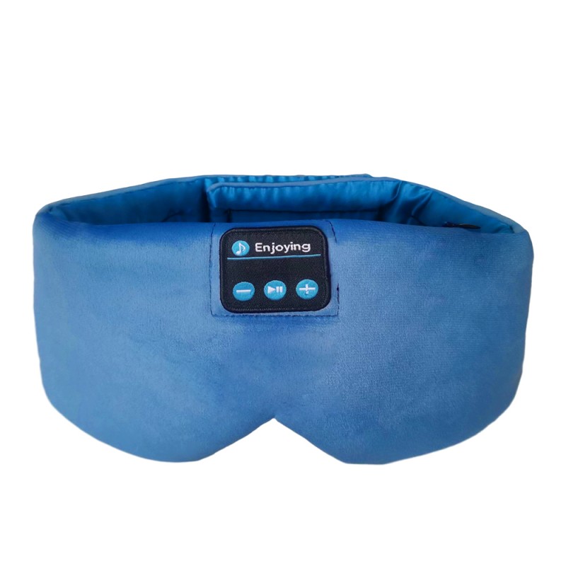 Hoofdband Bluetooth Slaap Oogmasker Slaapkoptelefoon Blauw