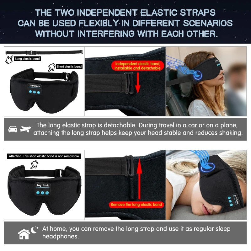 Car Bluetooth Sleep Eye Mask Black