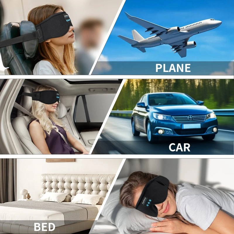Car Bluetooth Sleep Eye Mask Black