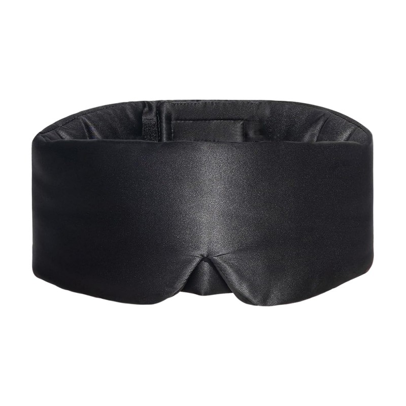 Zijden zwart oogmasker met neusvleugels