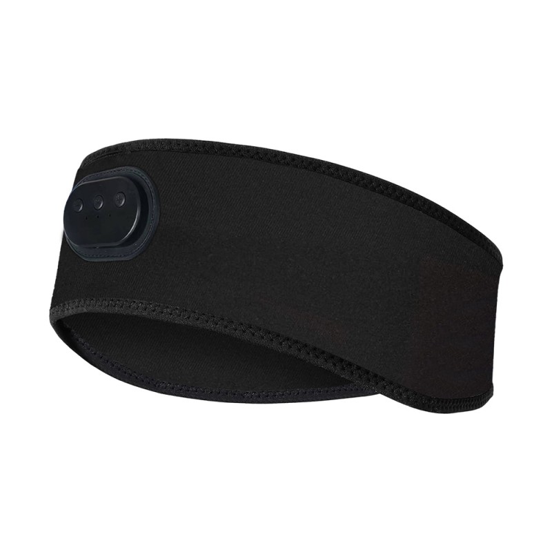 Stretch Bluetooth-hoofdband Sporthoofdtelefoon Zwart effen