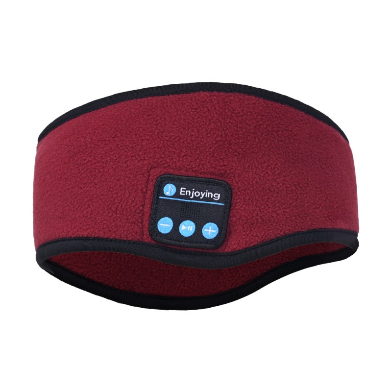 Fluwelen hoofdtelefoon met Bluetooth-hoofdband rood